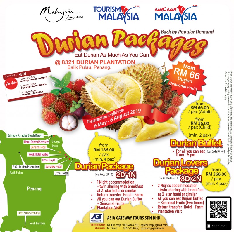 DURIAN PACKAGES “BACK BY POPULAR DEMAND” EAT AS MUCH DURIAN AS YOU CAN
